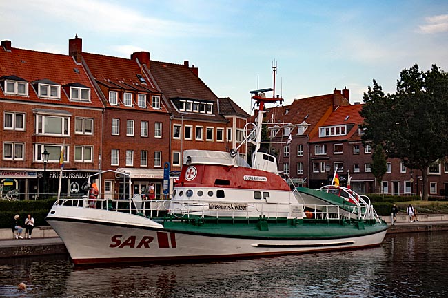 Emden in East Frisia - The museum cruiser Georg Breusing in Ratsdelft