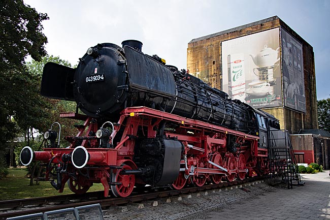 Emden in East Frisia - former steam locomotive near the station