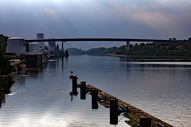 Kiel - Evening mood at the North Sea-Baltic Sea Canal
