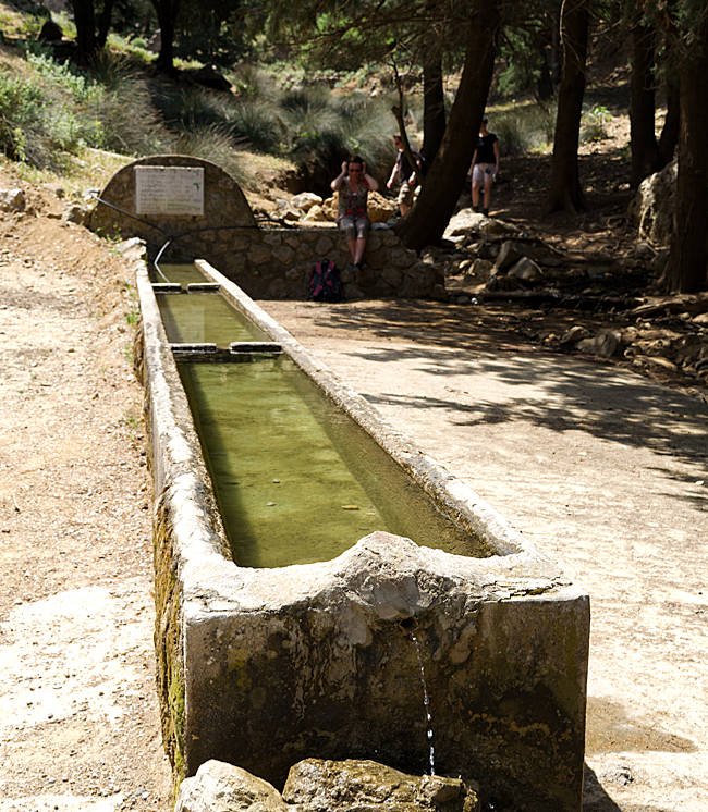 Kos in Greece - stone basin with water