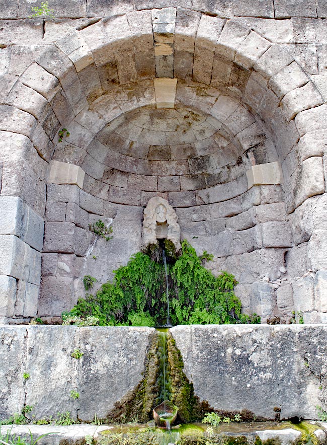 Kos in Greece - Asclepieion - Some water still flows: the Pan Fountain