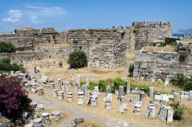 Kos Town in Greece - in der Festung Neratzia