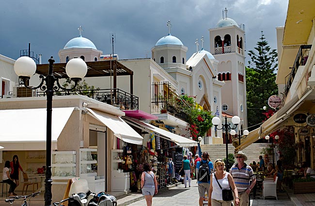 Kos Town in Greece - In the pedestrian zone