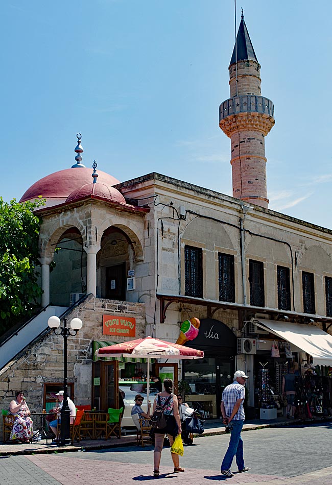 Kos Town in Greece - The Defterdar Mosque at Liberty Square