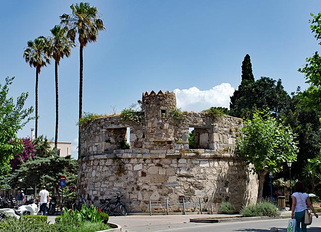 Kos Town in Greece - Watchtower of the medieval city wall