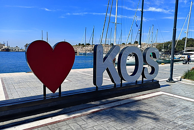 Kos in Greece - At the port of the city of Kos, one of three ports on the island