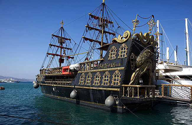 Kos in Greece - One of the excursion boats in the port of Kos