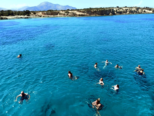 Greece - Swimming in a bay on the uninhabited island of Plati