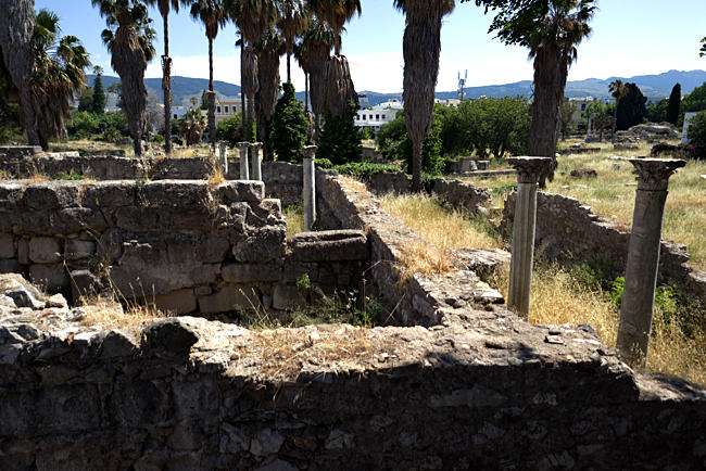Kos Town in Greece - View of part of the Agorá