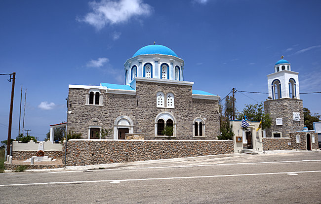 Kos in Greece - Church in Asfendiou at the turn-off to Zia