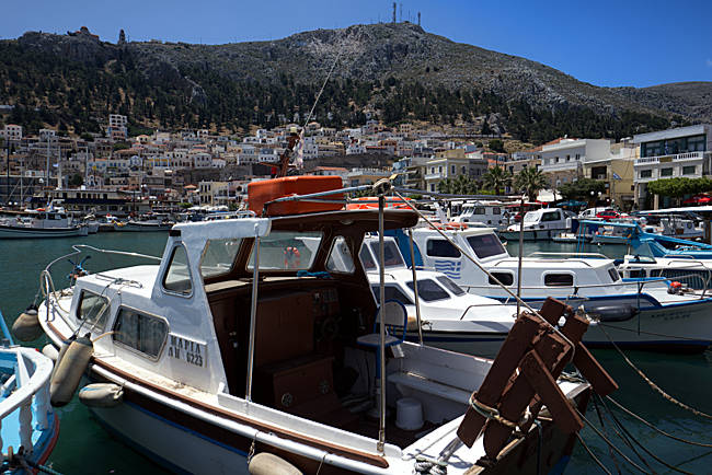 Kos in Greece - View over part of the port of Kalymnos