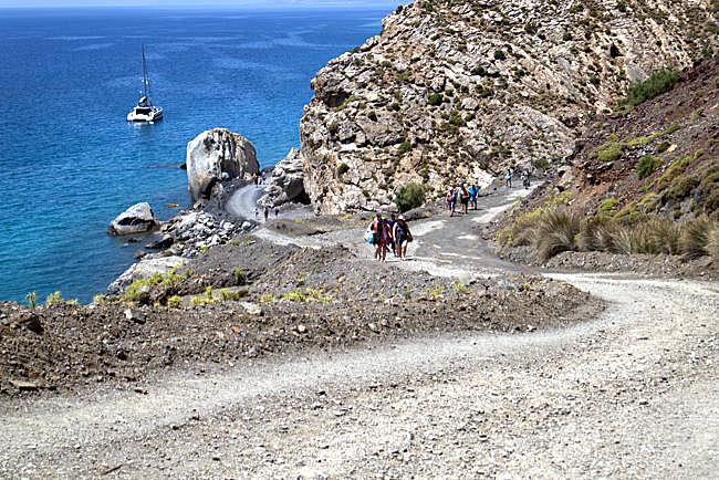 Kos in Greece - path to the Embros-Therme
