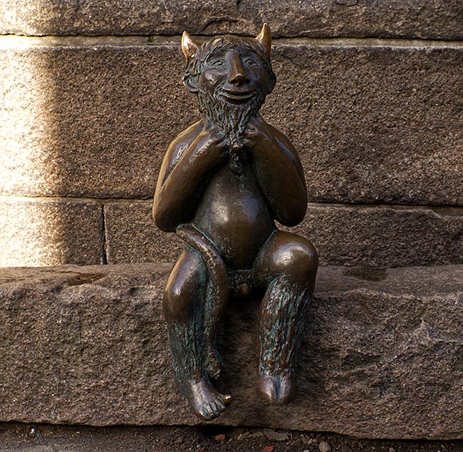 Hansestadt Lübeck - Marienkirche - Teufel auf dem Teufelsstein