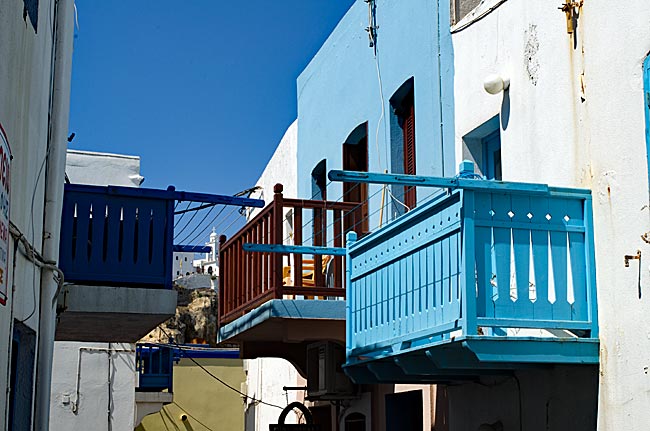 Greece - Nisyros - Balconies side by side