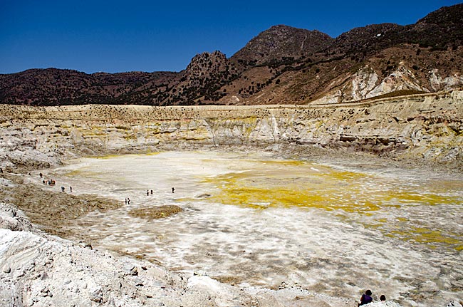 Greece - Traveling through the Stefanos Crater on the volcanic island of Nisyros