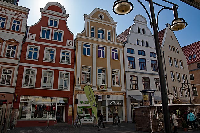 Rostock - Gabled houses in Kröpeliner Straße