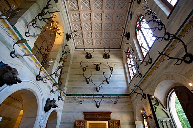 Entrance hall in the hunting lodge Granitz