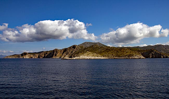 Not very spectacular: the Turkish coast from the ship