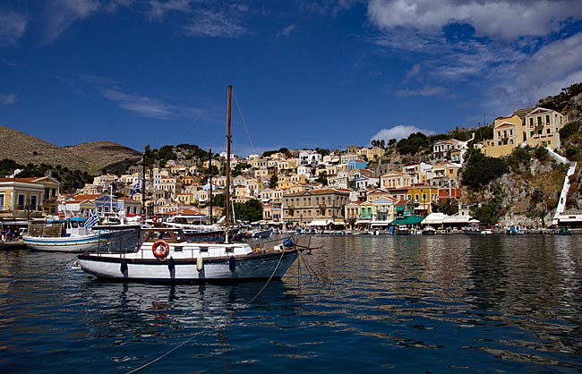 Greece - A view of part of the town of Symi
