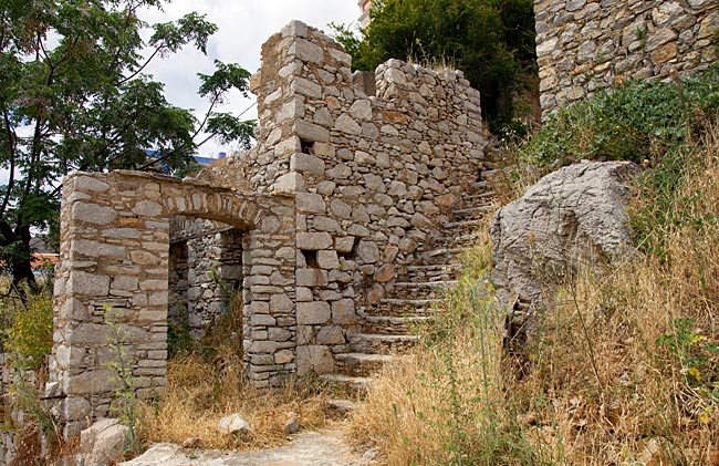 Greece - Symi - Ruins made of coarse stone