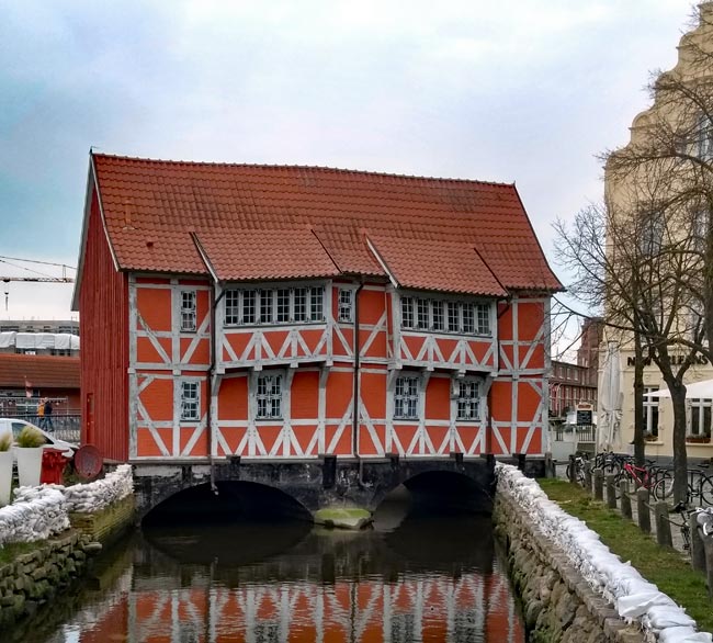 Wismar - Timber-framed houses at Goat Market, which perhaps no goat has ever seen