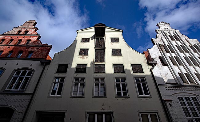 Wismar - Numerous old warehouses like this formerly brewery in Scheuerstraße can be found throughout the historic city center
