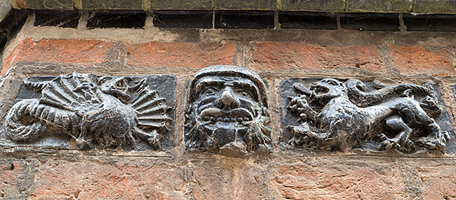 Wismar - details of the church walls