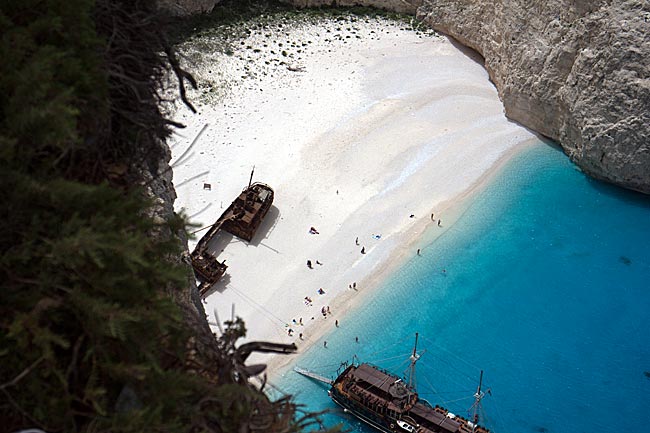 Zakynthos, the Ionian Island in Greece - Wreck of the motor vessel Panagiotis in Navagio Bay