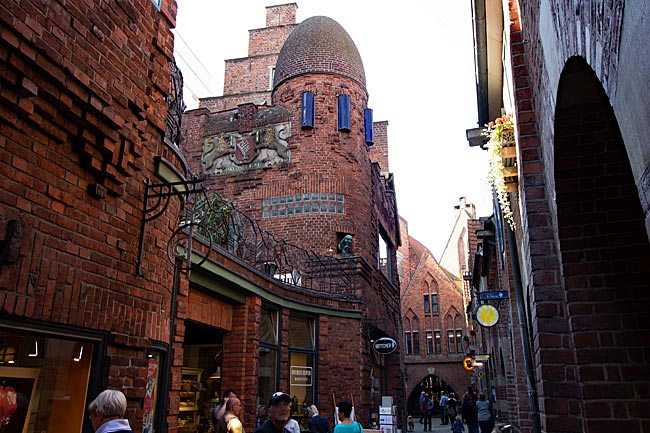 Böttcherstraße zwischen Marktplatz und Martinistraße