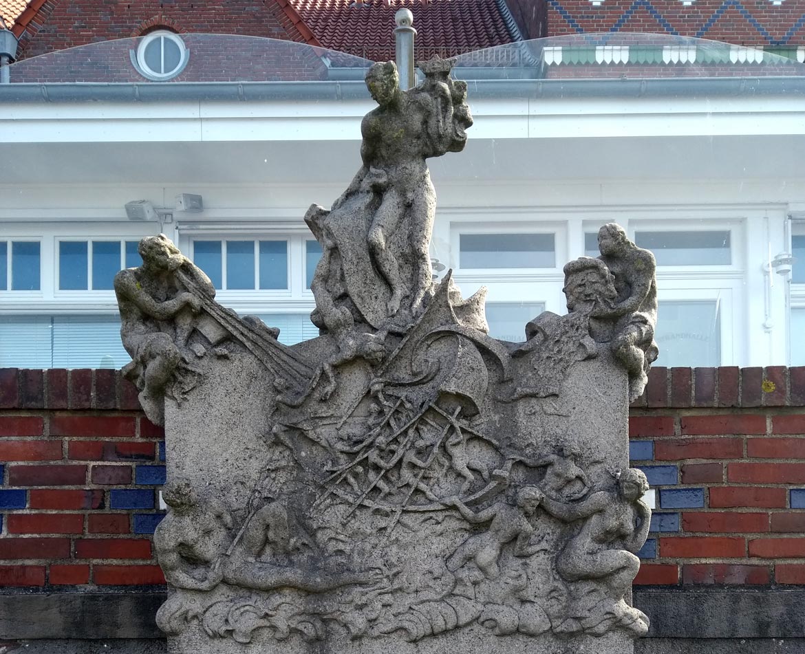 Denkmal für die Linienverbindung Amerika-Bremerhaven an der Strandhalle - Bremen sehenswert