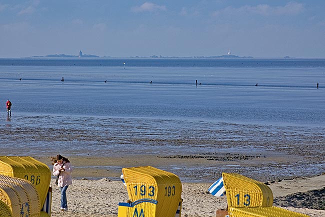 Cuxhaven - Blick auf die Insel Neuwerk