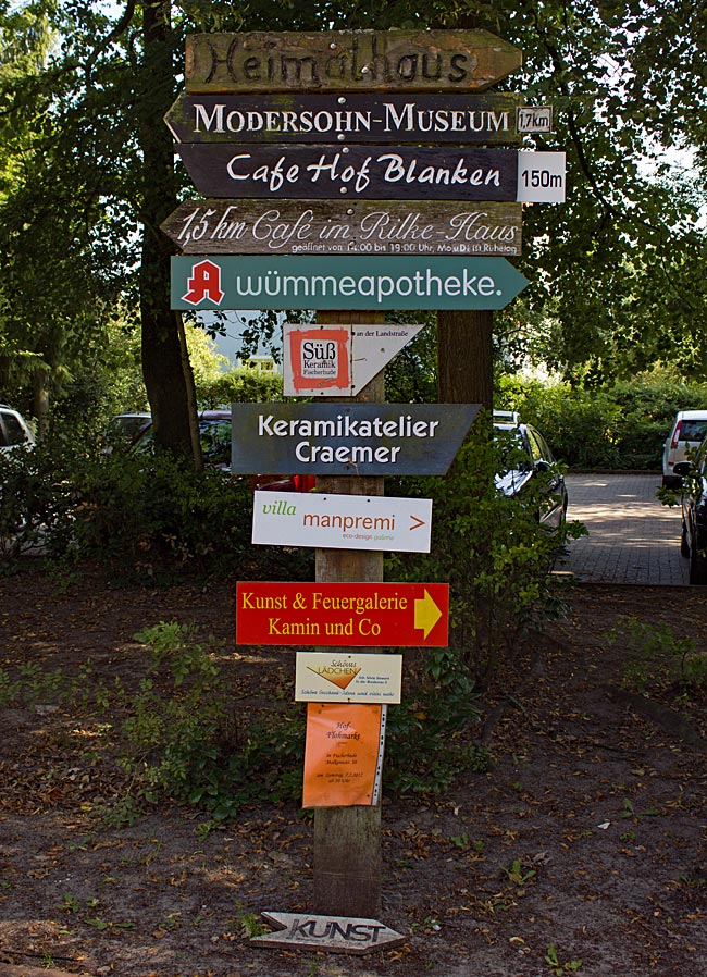 Fischerhude Künstlerkolonie - Wegweiser