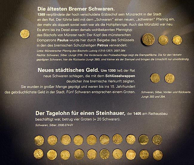 Focke-Museum - historische Bremer Münzen - Bremen sehenswert