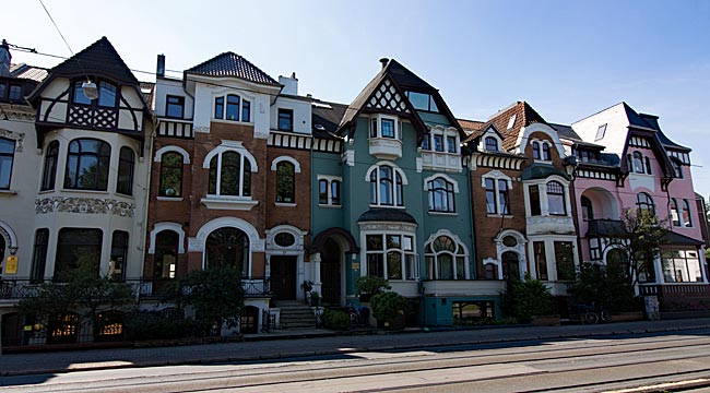 Denkmalgeschützte Häuser in der Hermann-Böse-Straße - Bremen sehenswert
