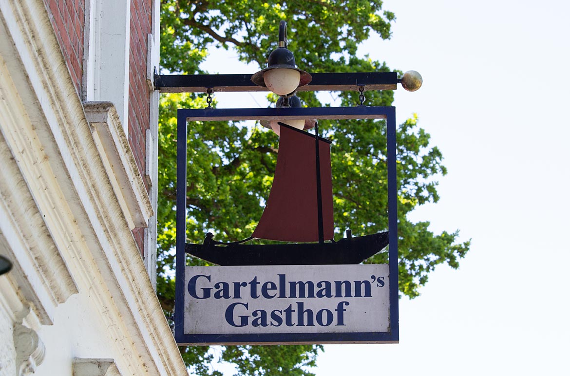 Schild von Gartelmann's Gasthof - Bremen sehenswert