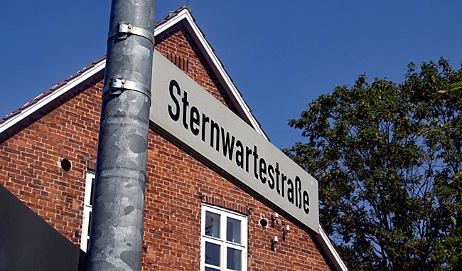 Lilienthal - Straßenschild Sternwartestraße
