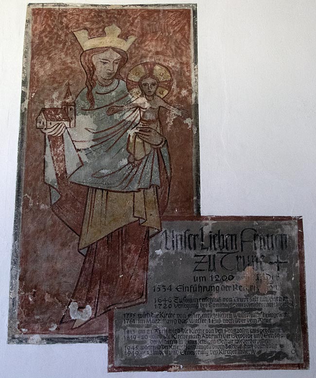 Lilienthal - Wandbild in der Truper Kapelle