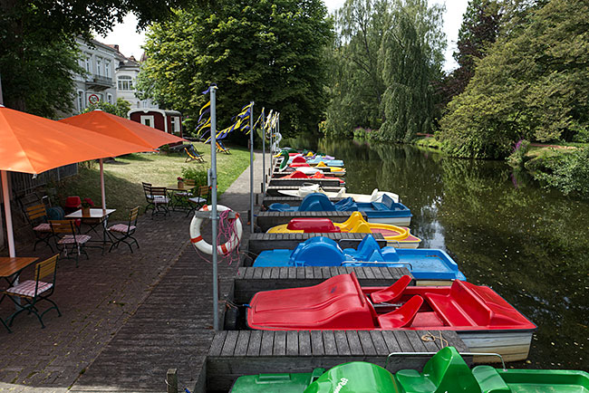 Oldenburg - Tretbootverleih am Augusteum an der Mühlenhunte