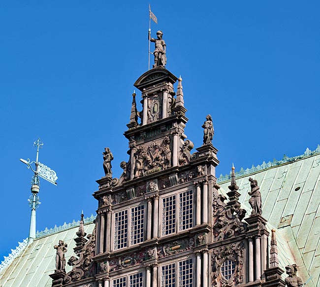 Bremen - Alten Rathaus Detailansicht - Unseco-Weltkulturerbe