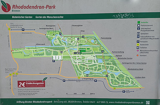 Bremen - Rhododendronpark - Plan