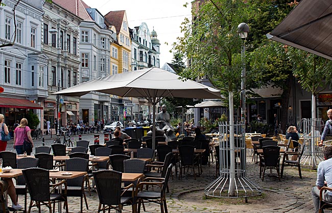 Straßencafe im Viertel - Bremen sehenswert